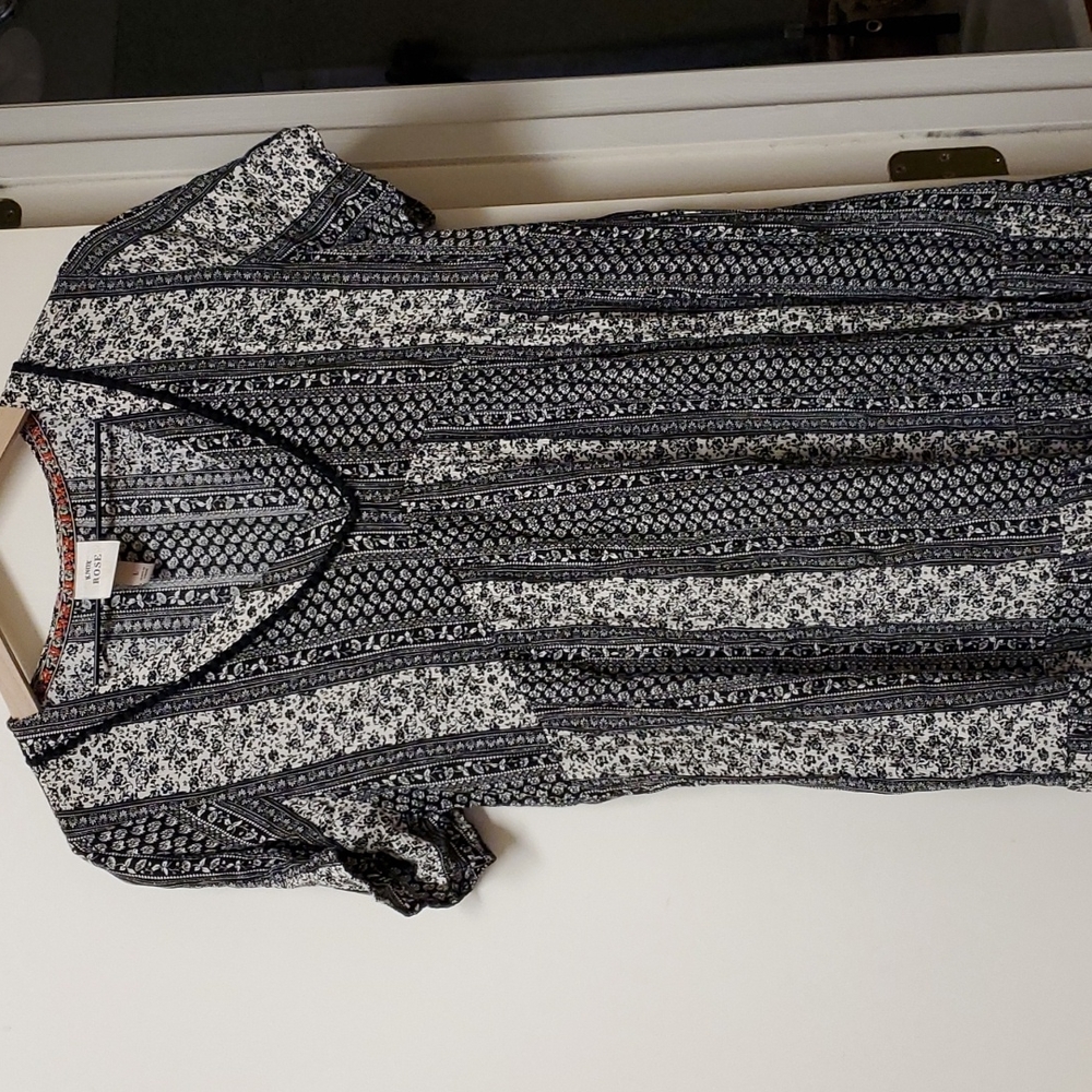 Black and White Floral Dress